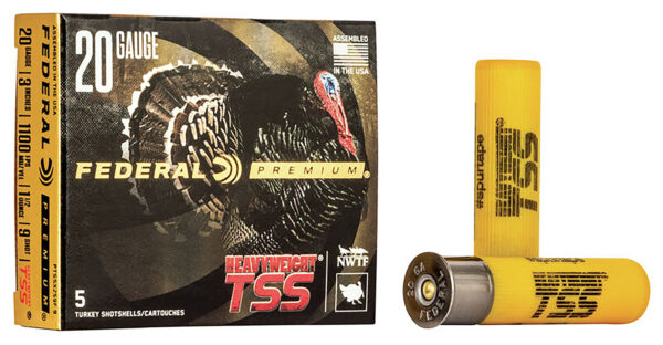 134360 Federal Premium Heavyweight TSS 20ga 3″ 1.5 oz #9 5/Box