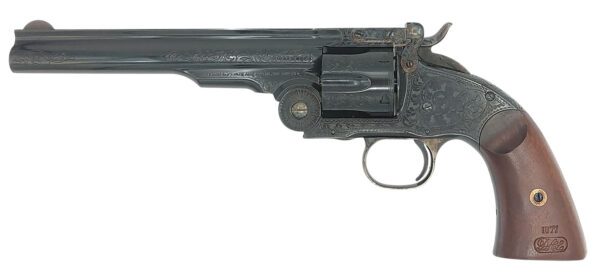 134588 Taylors and Company Schofield .44-40 Win 7″ 6rd Blued Engraved