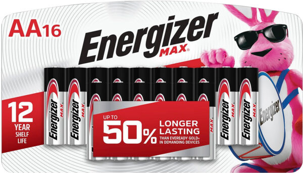 135698 Energizer Max AA 1.5V Alkaline Batteries — 16-Pack