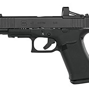 Glock PR48509FRMOS G48 MOS Compact Rebuilt 9mm Luger 4.17″ 10+1 Black Black nDLC Steel with Front Serrations & MOS Cuts Black Rough Texture Interchangeable Backstraps Grip Fixed Sights