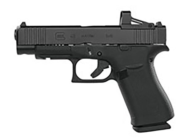 Glock PR48509FRMOS G48 MOS Compact Rebuilt 9mm Luger 4.17″ 10+1 Black Black nDLC Steel with Front Serrations & MOS Cuts Black Rough Texture Interchangeable Backstraps Grip Fixed Sights