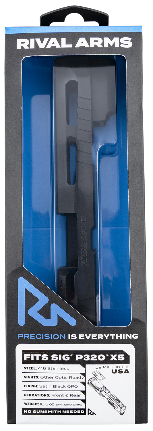 136097 Rival Arms Faction Series Slide — Sig P320 X-Five, Cerakote Black