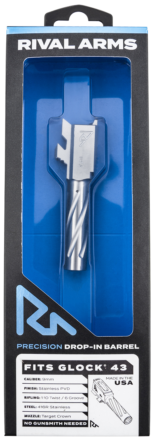 136159 Rival Arms V1 9mm 3.41in Barrel for Glock 43/43X