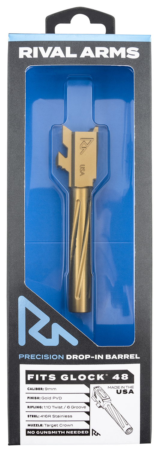 RIVAL ARMS RARA20G801E Precision 9mm 4.17″ Gold PVD Barrel