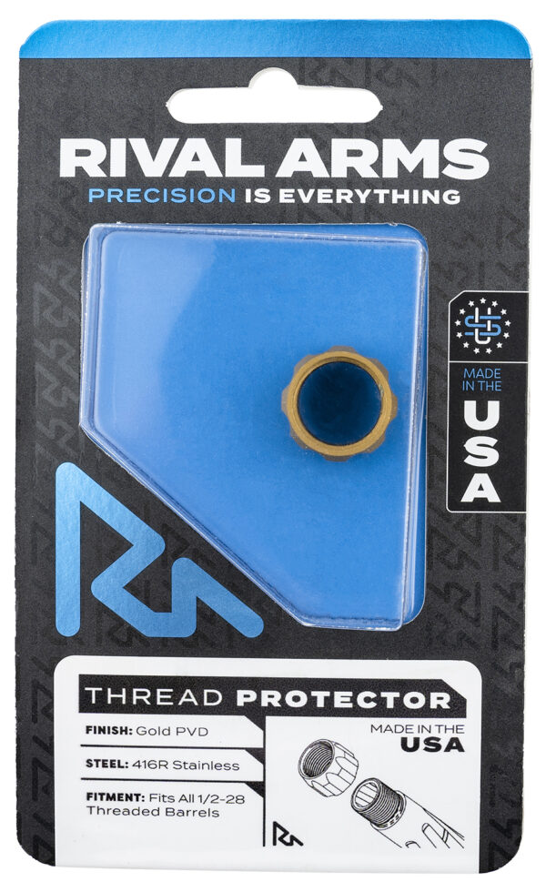 136170 Rival Arms Thread Protector RARA300001E 9mm 1/2-28 Gold