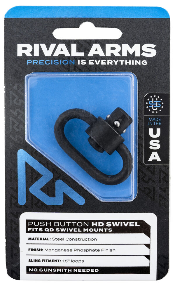 136247 Rival Arms RA-RA92S1B HD Swivel 1.25″ Loop – Black Steel