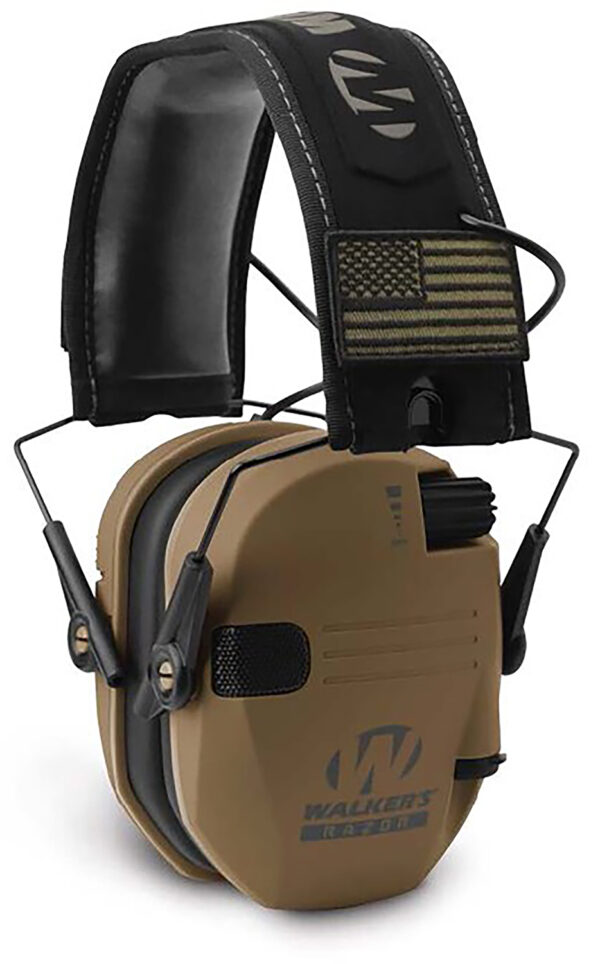 136295 Walker’s GWPRSEMPATBB Razor Patriot Polymer 23 dB Over the Head Battle Brown/Black Adult