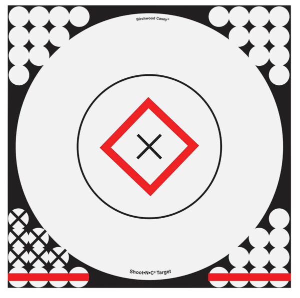 136554 Birchwood Casey Shoot-N-C 17.25″ White/Black Bullseye 5 Pack