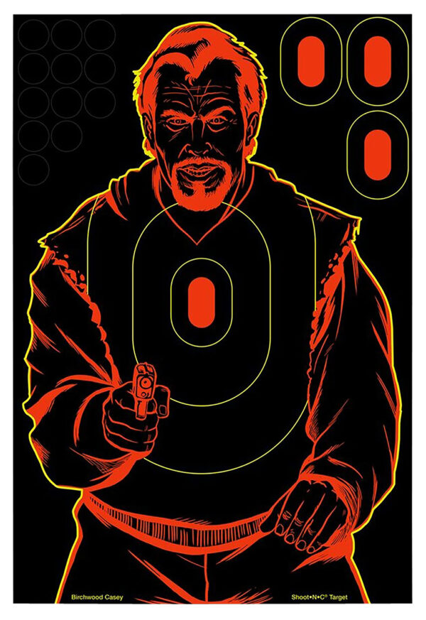Birchwood Casey Shoot-N-C Bad Guy Silhouette 12×18 100 Pack