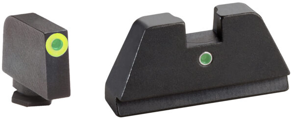 AmeriGlo GL391 XL Tall Optic-Compatible Sight Set, Green Tritium