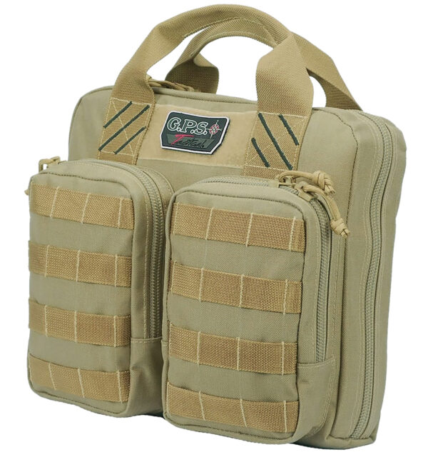 136858 G*Outdoors GPS T1411PCT Tactical Double Pistol Case Tan