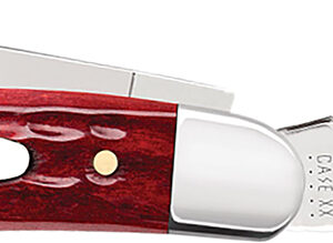 Case Medium Stockman Knife, 2.5 in Blade, Red Bone Handle