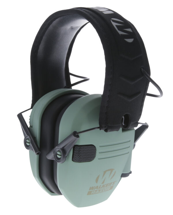 137575 Walker’s GWPRSEMSGN Razor Slim Electronic Muff 23 dB Over the Head Sage Green/Black Polymer