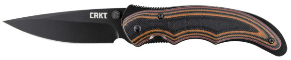 138430 CRKT 1105K Endorser 3.18″ Folding Drop Point Plain Black Oxide 8Cr14MoV SS Blade/Multi-Color G10 Handle Includes Pocket Clip