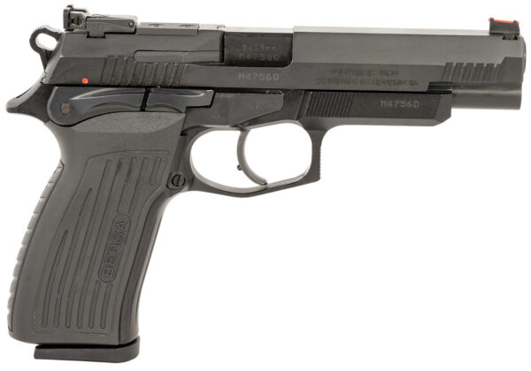 Bersa TPR9XT TPR XT Full Size Frame 9mm Luger 17+1, 4.96″ Black Steel Barrel, Matte Black Serrated Steel Slide & Aluminum Frame, Ambidextrous