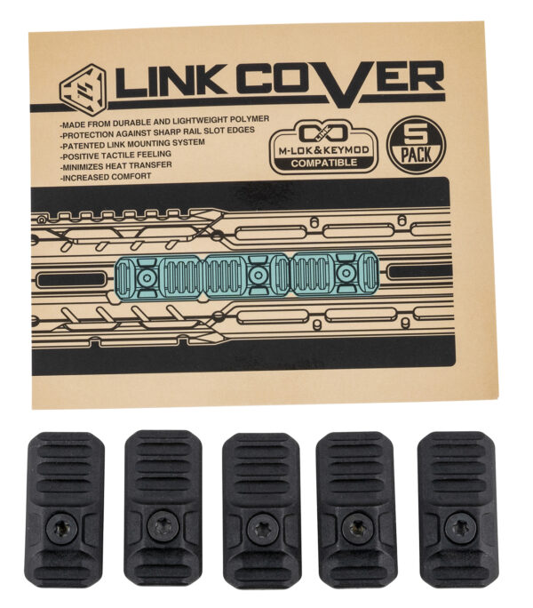 139980 Strike Industries MLOK LINK Cover 5-Pack, Polymer, Black