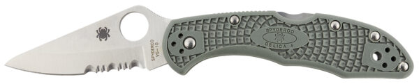 140094 Spyderco Delica 4 C33PSFG 2.88in VG-10 Part Serrated Folding Knife