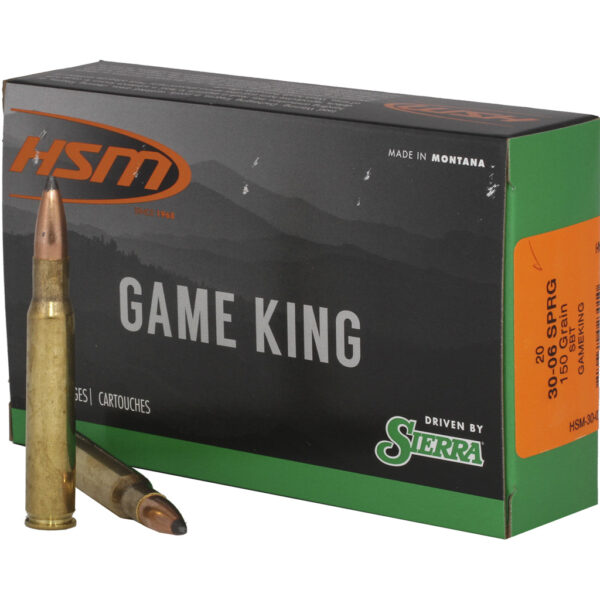 1404968_1 HSM Game King Rifle Ammunition 30-06 SPGF Sierra Spitzer BT 150 gr. 20 rd.