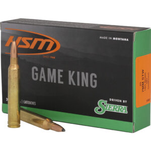 HSM Game King Rifle Ammunition 7mm STW Sierra Spitzer BT 160 gr. 20 rd.