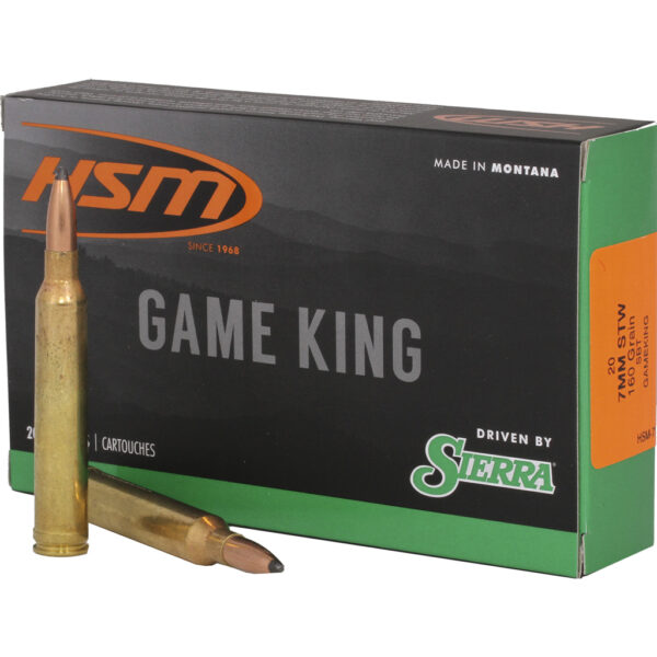 1404993_1 HSM Game King Rifle Ammunition 7mm STW Sierra Spitzer BT 160 gr. 20 rd.