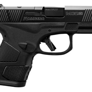 Mossberg 89046 MC2sc Sub-Compact 9mm Luger Caliber with 3.40″ Barrel, 10+1 Capacity, Matte Black Finish Frame, Serrated/Optic Cut Black DLC Stainless Steel Slide & Aggressive Textured Polymer Grip