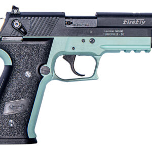 GSG GERG2210FFM FireFly  22 LR 10+1 4″ Black Serrated Slide, Mint Zinc Alloy w/Accessory Rail Frame, Black Polymer Grip
