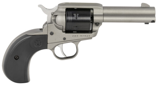 142284 Ruger Wrangler Birdshead .22 LR 3.75 in 6rd Silver Cerakote