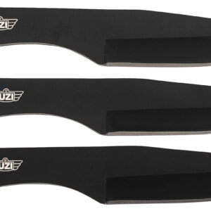 Uzi Accessories UZKTRW004 Throwing Knives IV Three, 8.25″ Plain Black Stainless Steel