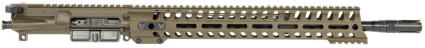 Patriot Ordnance Factory  Minuteman Complete Upper 5.56x45mm NATO 16.50″ Black Nitride Barrel Aluminum Patriot Brown Receiver 14.50″ M-LOK Handguard Lo Pro DI Gas Block (Mid Length)