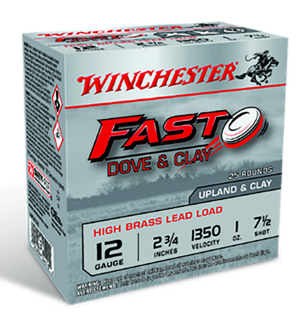 Winchester Fast Dove & Clay 12 Gauge 2.75″ 1 oz #7.5 25rd