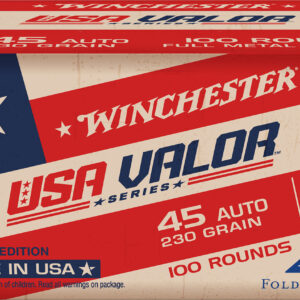 Winchester USA Valor 45 ACP 230 gr FMJ – 100 rd Box