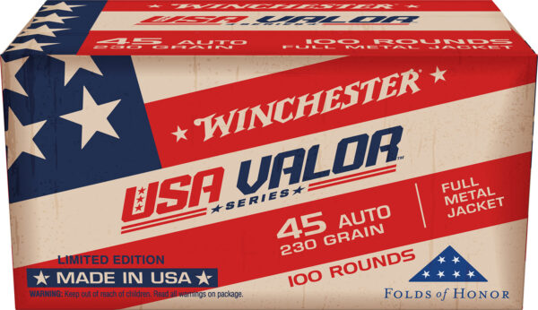 142857 Winchester USA Valor 45 ACP 230 gr FMJ – 100 rd Box