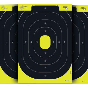 EZ-Aim 1537230 Splash Reactive  IPSC Silhouette Paper Hanging 12.50″ W X 18.25″ H Chartreuse/Black 30 Per Pkg