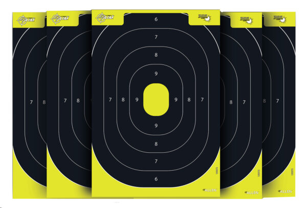 EZ-Aim 1537230 Splash Reactive  IPSC Silhouette Paper Hanging 12.50″ W X 18.25″ H Chartreuse/Black 30 Per Pkg