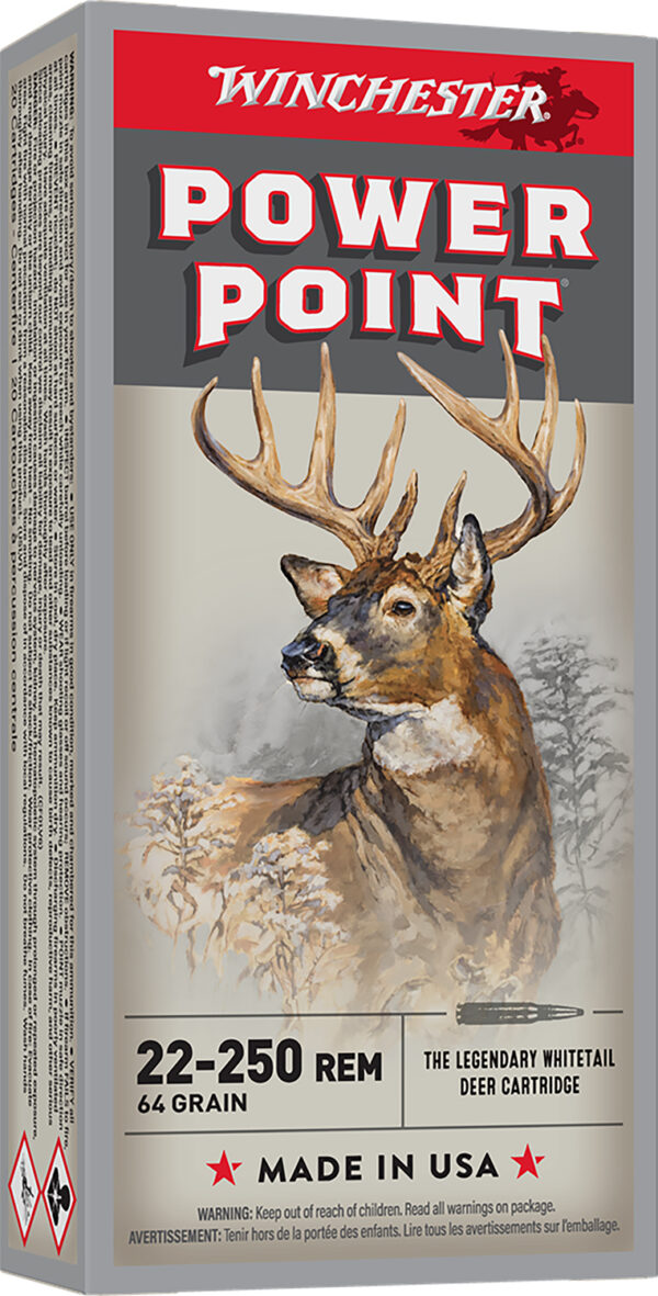 14368 Winchester Super-X 22-250 Rem 64gr Power-Point 20rd
