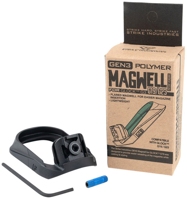 143834 Strike Industries G3 Magwell for Glock 19 — Black Polymer