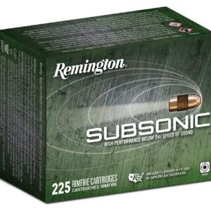 Remington .22 LR Subsonic 40 gr Copper HP 225 Rnds