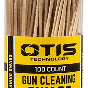 Otis FG241100 Gun Cleaning Swabs Cotton/Wood 6″ Long 100 Includes Reusable Storage Tube