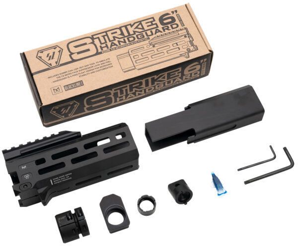 144020 Strike Industries CEVO-HG-6-BK Strike 6″ M-Lok Black Aluminum with Faux Suppressor for CZ Scorpion EVO (7.72″ Barrel Length)