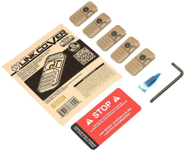 144048 Strike Industries LINK Cover FDE Polymer M-LOK & Keymod 5 Pack