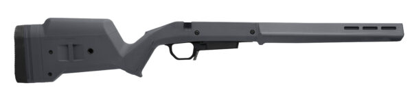 144178 Magpul MAG1207GRY Hunter American Stock Gray Adjustable Synthetic Stock with Aluminum Chassis for Short Action Ruger American Right Hand Includes STANAG Mag Well