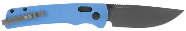 144911 SOG Flash AT Folding Knife, Civic Cyan, Drop Point