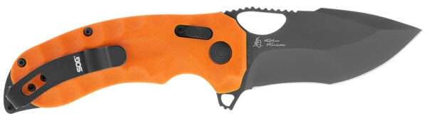 144925 SOG Kiku XR LTE 3.02″ Tanto Knife, Blaze Orange G10