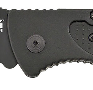 SOG Escape Black Folding Knife, 3.40″ Blade