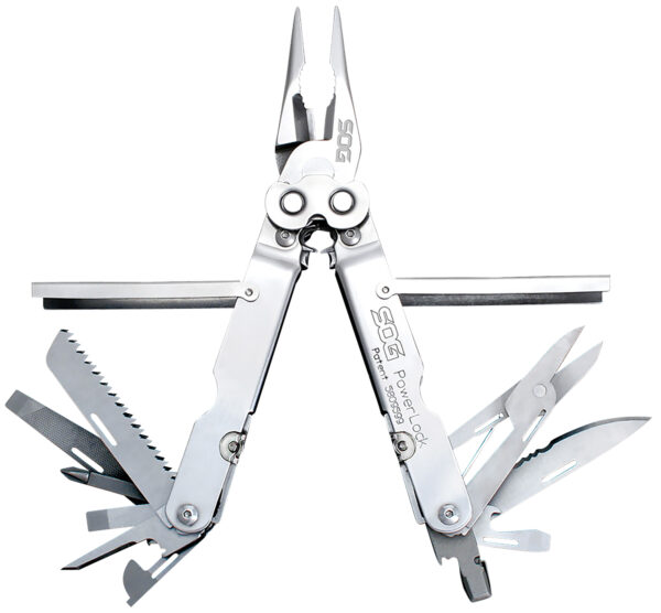 145050 SOG PowerLock 18-Tool Multi-Tool — 7″ Polished 420SS