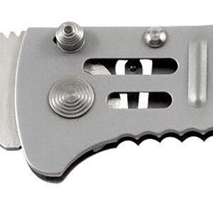 S.O.G SOG-SJ31-CP SlimJim  3.18″ Folding Clip Point Plain Satin AUS-8A SS Blade Bead Blasted 420 Stainless Steel Handle Includes Belt Clip
