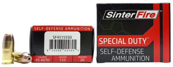 Sinterfire Special Duty 45 ACP 155 gr HP — 20rd