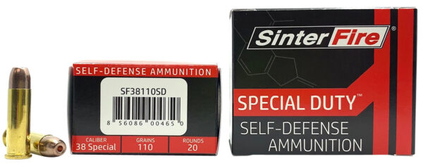 SinterFire Special Duty .38 Special 110gr LF Frangible HP, 20rd