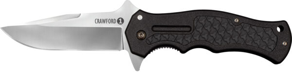 Cold Steel CS20MWCB Crawford 1 3.50″ Folding Clip Point Plain 4034 SS Blade Black w/Traction Inlays GRN Handle Includes Pocket Clip