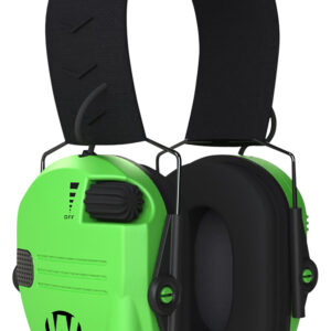 Walkers Razor Slim Electronic Muff, Hi-Viz Green/Black